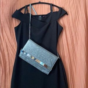 Material Girl Black Dress w/glittery formal Purse!